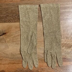 Elegant Gold Glitter Gloves